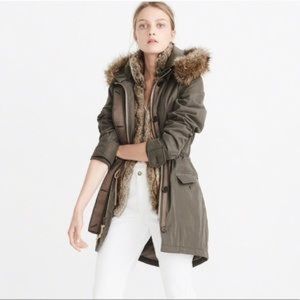 Abercrombie & Fitch Women's 3-In-1 Faux Shearling Lined Parka SMALL